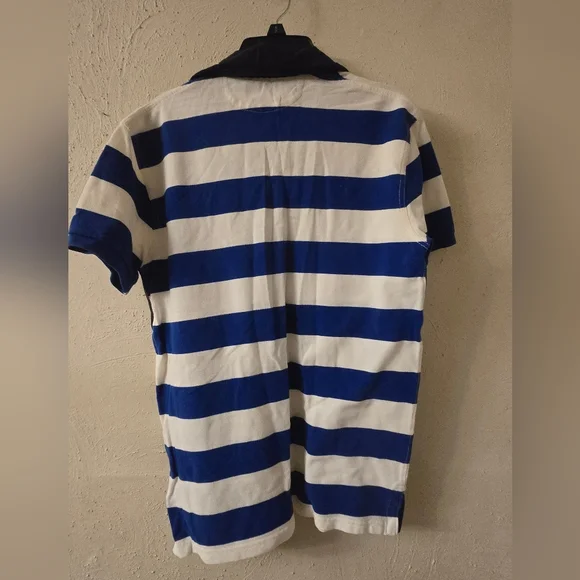 Polo by Ralph Lauren Blue and White Striped Shirt - Picture 3 of 3